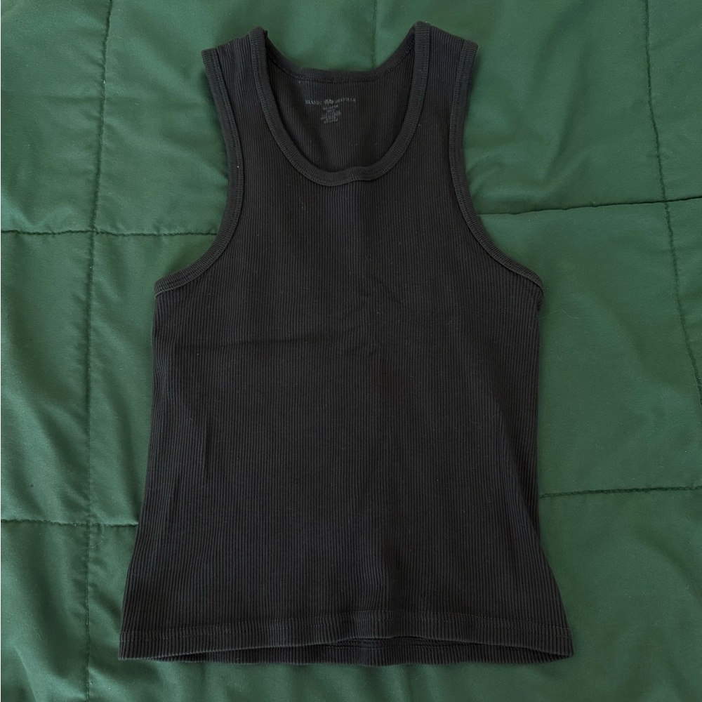 Brandy Melville Black Ribbed Tank Top